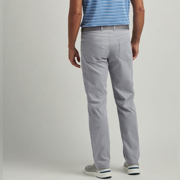 NWT PETER MILLAR CROWN SPORT eb66 Performance five Pocket Pants gale gray 34x30 - Picture 3 of 12